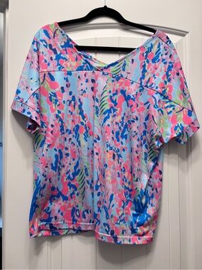 Lily inspired Vibrant Multicolor V-Neck Women's Top